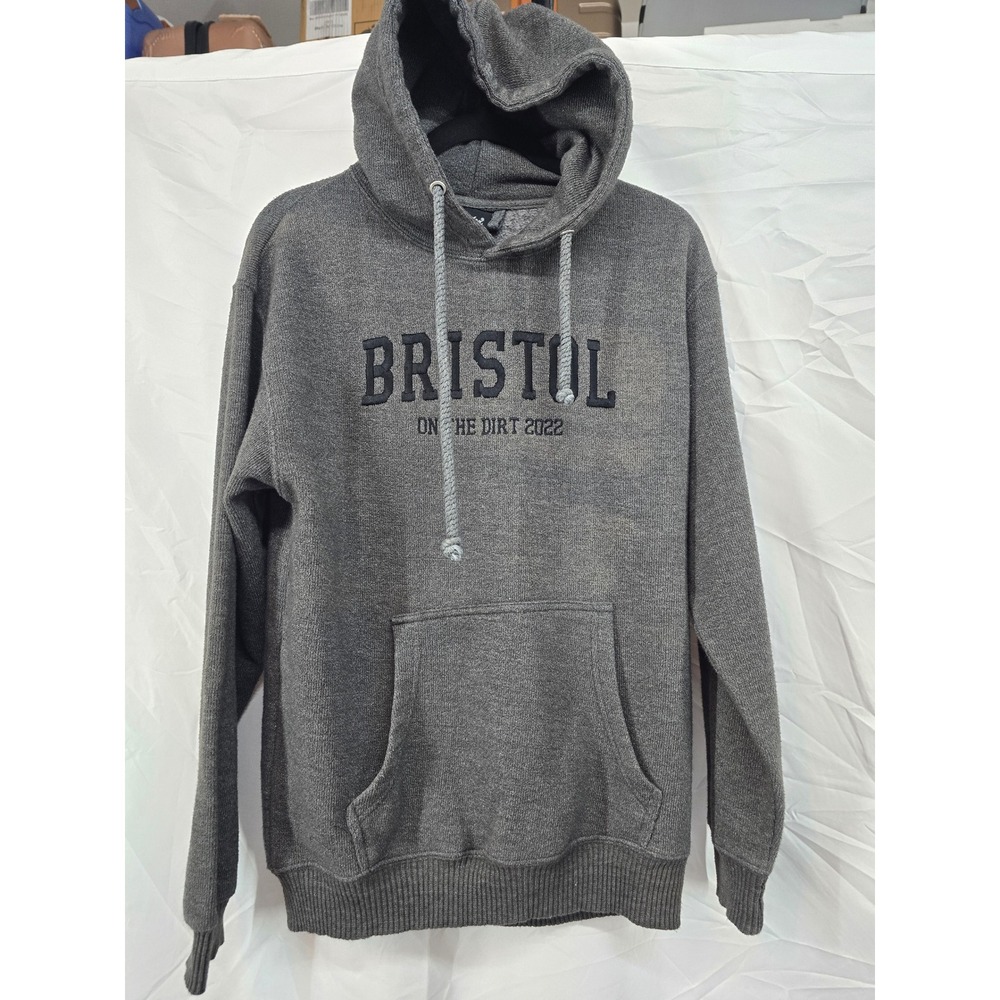 Bristol On The‎ Dirt 2022 Men's Gray Hoodie Sweatshirt Size L